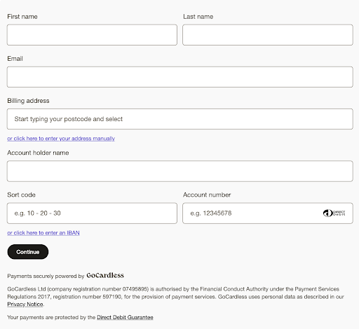 Billing Component Form